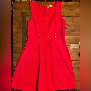 🎃Halloween Idea!🎃 Red Dress w/4 Gold Buttons (Elf, Mrs.Claus, Flight Attendant)